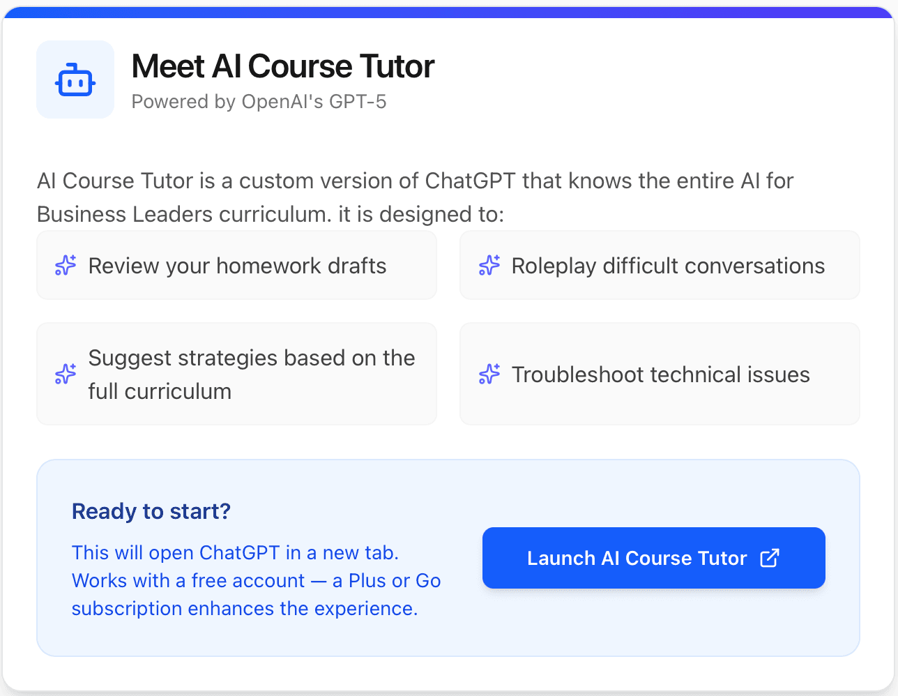 AI Course Tutor